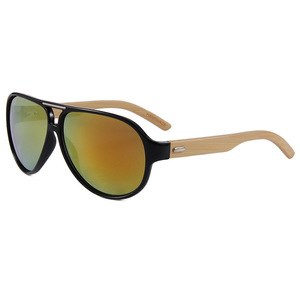 Gafas de Sol de Bambú para Hombre, Montura Grande, Lentes Negras de PC, 100% Protección UV, Protección Solar, Pesca, Conducción, Salidas - Product Image 4