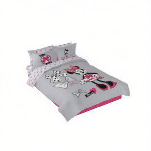 Couette simple Compe Minnie Grey 180x240 cm en coton et polyester, literie pour la maison - Product Image 1