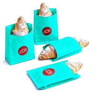 Custom Eco-Friendly Food Grade Greaseproof Waterproof <b>Biodegradable</b> Kraft Laminated Disposable Takeaway <b>Paper</b> Bags for Hotdog - Product Image 1