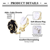 Gemischte Stile Kristall-Strass-Perlen-Blumen-Clip-Ohrringe ohne Piercing, Gold-Silber-Farbe, Brautschmuck für Damen, Geschenk