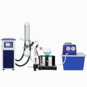 500ml 1L 2L Small Lab-scale Vacuum Pressure Hemp Oil Extract Rotary Evaporator With Vacuum Pump and Chiller