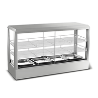 Vitrina de calentamiento de alimentos de acero inoxidable Vitrina de calentamiento de alimentos de pollo frito