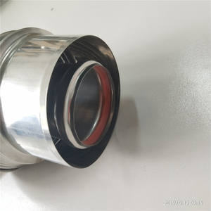 Coude de chaudière à gaz 60 mm 75 mm 80 mm Coude de <span class=keywords><strong>cheminée</strong></span> en acier inoxydable pour cuisinière à gaz Chauffage à gaz - Product Image 3