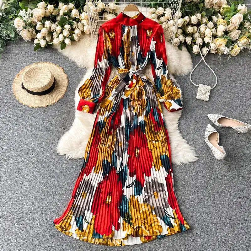 fall new vintage woman clothes australian niche designer fashion dresses women lady elegant clothing manufacturers custom