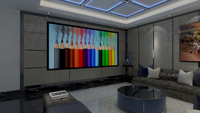 Écran de projecteur de luxe 180 pouces 8K tissé acoustiquement sonore écran d'écran de Projection à cadre fixe Transparent pour Home cinéma