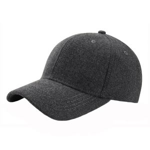 Casquette de sport unisexe en laine d'hiver avec logo personnalisé, casquette de baseball épaisse et chaude pour homme, couleur unie, anti-froid, casquettes de sport pour femme - Product Image 4