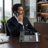 Grandstream GRP2636 Telefono IP Wi-Fi 6 con 12 Linee e 6 SIP, Display LCD a Colori da 4,3 Pollici, Conferenza Audio a 5 Vie, 24 MPK Gigabit PoE VoIP