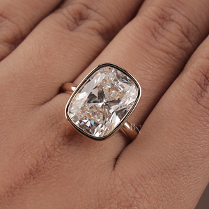 Anillo de Diamante Cultivado en Laboratorio de 7 Quilates para Mujer, Plata, Oro de 10K, Oro de 14K, Oro de 18K, Joyería Fina de Lujo para Compromiso y Boda, Chapado en Oro - Product Image 4