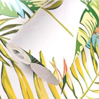 Papier peint imperméable moderne à feuilles vertes, motif jungle tropicale, feuille de bananier, oiseaux du paradis, pour hôtel