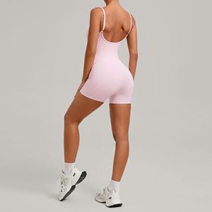 <span class=keywords><strong>Justaucorps</strong></span> pour femme, tenue de yoga et fitness, effet push-up fessier et ligne de hanche sublimée, body très élastique, sans manches, dos nu - Product Image 4