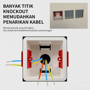 Durable PVC Dry Lining Box for Gypsum Board Drywall Plasterboard 47mm Depth Slotted Wall Switch 86 Type Wall Socket Cassette - Product Image 2
