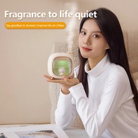 Humidificateur d'air à ultrasons pour poupées de dessin animé 500ML Diffuseur d'huiles essentielles d'arôme de grande capacité USB Veilleuses respirantes colorées