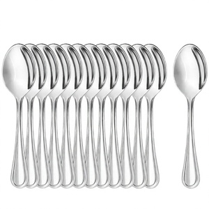 Cuillère à café classique en métal, cuillère à thé en acier inoxydable pour café, thé, dessert, expresso, salle à manger, maison, cuisine, restaurant, hôtel, café - Product Image 1