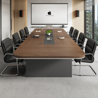 Table commerciale design moderne Salle de réunion Salle de réunion Bureau Modulaire Nouveau Rectangle Tables de luxe Table de conférence