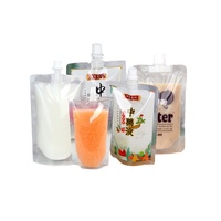 Pochette souple transparente personnalisée avec bec verseur pour jus, sachet plastique pour liquides
