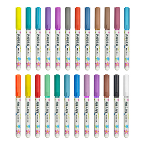 Venta al por mayor, precio barato, 24 colores, <span class=keywords><strong>tipo</strong></span> líquido directo, bolígrafos de pintura acrílica, DIY rotulador de pintor, juego de <span class=keywords><strong>rotuladores</strong></span> de pintura acrílica - Product Image 2