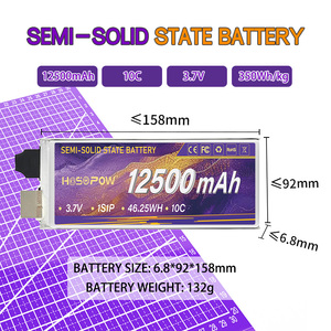 Batterie au lithium semi-solide Hosopow 12500mAh 12.5Ah 6S 8S 12S 22.2V 350Wh pour drone agricole - Product Image 6