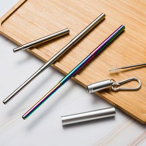 Popular Design Wholesale <b>Straws</b> With Case Portable <b>Drinking</b> Reusable Stainless Steel Telescopic <b>Straw</b> - Product Image 4