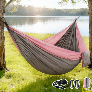 أرجوحة تخييم متأرجحة مزدوجة & واحدة أرجوحة محمولة مع 2 أو مرفقة رائعة للتخييم في الهواء الطلق - Product Image 1