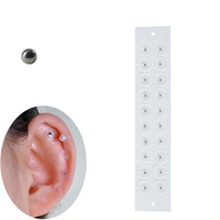 Patchs d'acupuncture auriculaire en cristal coloré, graines d'oreille en or 24 carats, acupuncture auriculaire en cristal