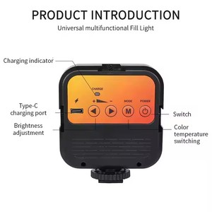 Lámpara de bolsillo portátil WL62 de tres colores, iluminación de fotos, luz de vídeo LED RGB ajustada, 3 modos, luz de vídeo con Clip recargable - Product Image 2