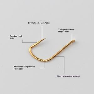 <span class=keywords><strong>Hameçons</strong></span> renforcés pour carpe argentée, spécial carpe à tête de cheval, à ardillon/sans ardillon, lot de 50, matériel de pêche à la carpe, sans accessoires - Product Image 3