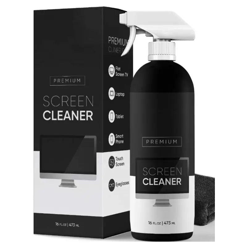 Factory Price Microfiber Cloth Included Large Screen Cleaner Spray 500ML Screen Cleaner for Tv, Computer Screen, Laptop