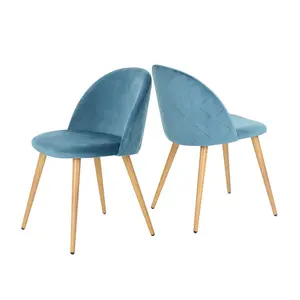 Modern ucuz kullanılan kadife kumaş döşemeli yemek restoran masa sandalye Cafe restoran sandalyeler satılık kullanılan