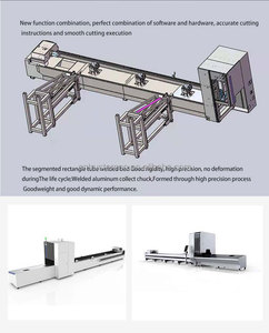 Machine de découpe laser professionnelle pour tubes métalliques ronds et carrés, machine de découpe laser à fibre 2KW 3KW pour tubes, fabrication - Product Image 2