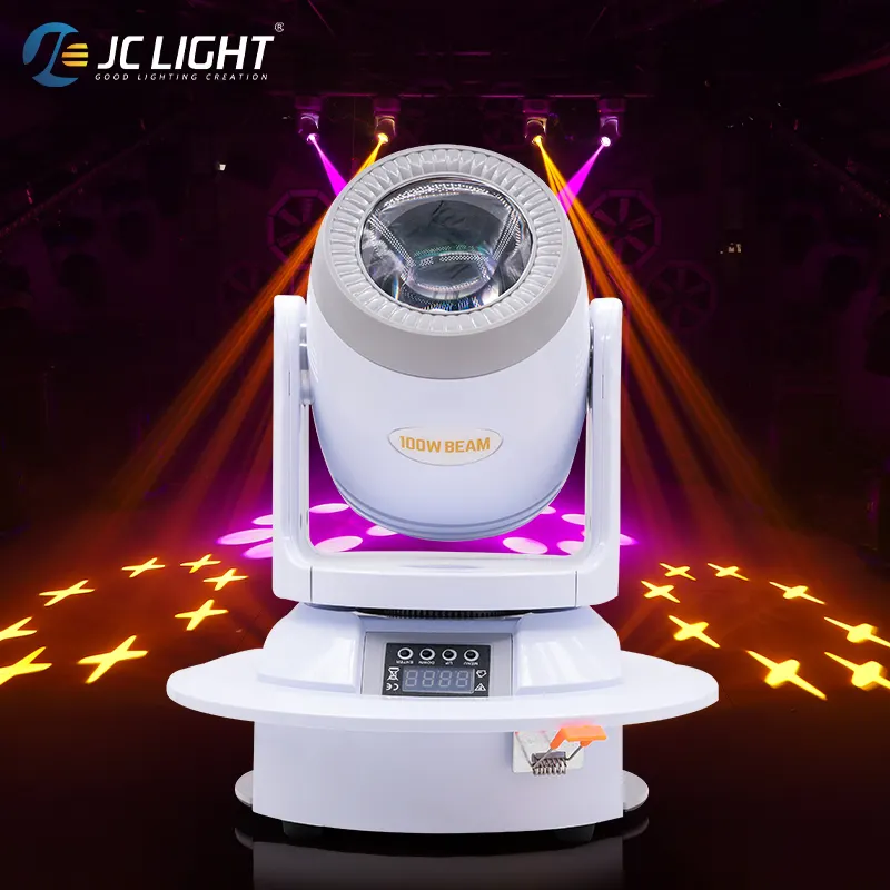 Mini feixe de luz LED 100W para DJ, luz de festa e discoteca, equipamento de DJ, feixe de luz 100W, cabeça móvel, equipamento de DJ