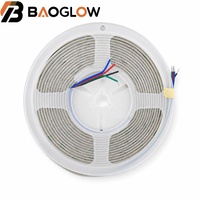 Tira de LED RGB COB de 3.33cm con Emisión Lateral, 630d/M, DC24V, 10W/M, 8mm, PCB de Cobre 18/35, Luz Flexible Multicolor