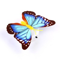 Nicro Factory, venta al por mayor, pegatinas de pared con luz LED en forma de mariposa 3D, luz nocturna autoadhesiva, decoración del hogar brillante