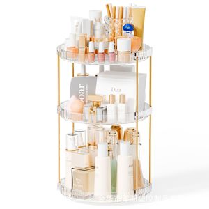 Organizador de Cosméticos Giratorio de Múltiples Niveles, 3 Pisos, Material PS, para Mesa de Maquillaje, Cuidado de la Piel y Perfumes - Product Image 1