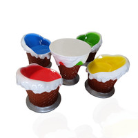 Chaise de table à crème glacée Y009 pour enfants, sculpture décorative pour école maternelle, chaises et tabourets pour zone de divertissement intérieure, pour centre commercial