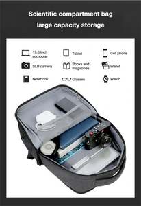 Mochila para Computadora Personalizada Unisex, Moderna, Impermeable, con Forro de Poliéster, para Viajes al Aire Libre, Negocios, con Cierre de Cremallera - Product Image 3