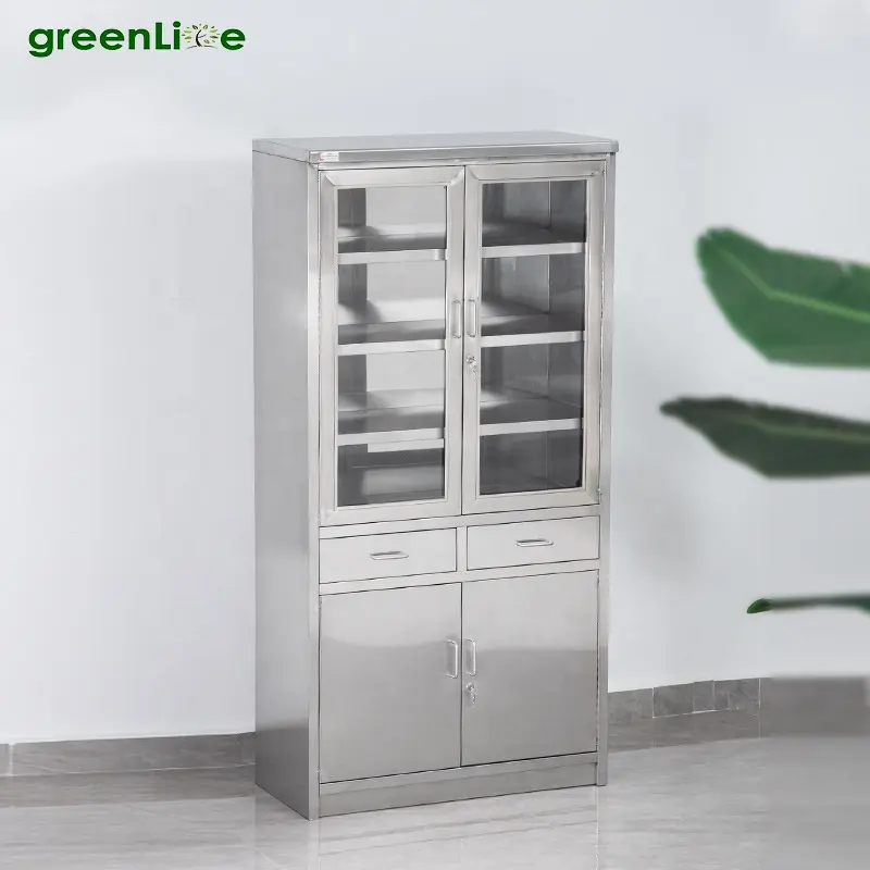 Greenlife CUP-18病院用キャビネット型ステンレス鋼医療機器食器棚