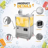 Commerciële ijslollymachine GQ-PM40 van roestvrij staal met LED-display, 1300W