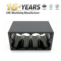 Service d'usinage CNC sur mesure OEM pour boîtiers de dissipation thermique en alliage d'aluminium anodisé noir usinés par CNC