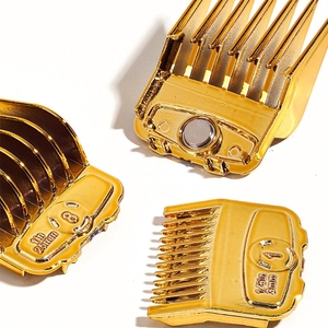 Set di Pettini Magnetici in Plastica per Salone e Barbiere, 10 Misure, Colore <span class=keywords><strong>Oro</strong></span>, per Clipper Professionali - Product Image 4