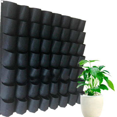 7 18 36 64 72 Pockets Living Wall Hanging Planter Grow Bags Felt Fabric Vertical Garden Supplier