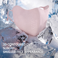 Masque facial rafraîchissant en soie glacée Meiyang RS048, protection solaire UPF50, respirant, style coréen, unisexe, pour sports de plein air