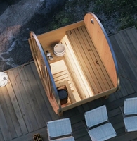 Cabine de sauna extérieure OEM en cèdre sur mesure pour importateurs et acheteurs en gros