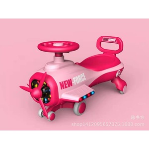 New-Force Kids Ride On Plane Toy With Lights And <b>Wheels</b> For 1-6 Years Old Children Unisex <b>Plastic</b> Gliding Car - Product Image 4