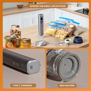 Sellador <span class=keywords><strong>de</strong></span> Vacío Eléctrico Portátil Automático, Recargable por USB, Conservador <span class=keywords><strong>de</strong></span> Alimentos, Carcasa Compacta <span class=keywords><strong>de</strong></span> ABS, Máquina <span class=keywords><strong>de</strong></span> Empacar para <span class=keywords><strong>Cocina</strong></span> - Product Image 2
