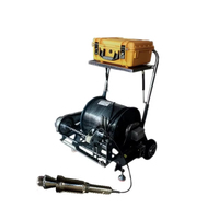 Caméra de forage sphérique 80 mm sur chariot avec câble de 400 m, rotation à 360 degrés, LED 12 pouces, résolution 800x600, garantie 1 an
