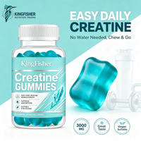 Approvisionnement en gros : Gommes de créatine monohydrate 3000 mg pour la croissance musculaire, le soutien des performances, complément alimentaire, marque privée