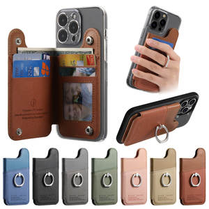 Funda de Piel Sintética de Lujo para Tarjetas de Crédito con Bloqueo RFID y Soporte de Anillo para Modelos iPhone 13-17 Air - Product Image 3