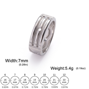 Bague Atlantis Minimaliste en Acier Inoxydable, Tendance et Élégante, Alliance pour Hommes et Femmes, Bijou Cadeau d'Anniversaire, Vente en Gros - Product Image 5