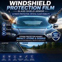 Film de protection de pare-brise en TPU souple de 6,5 mil, facile à poser, structure extensible, repositionnement facile, adhésif à contrôle facile