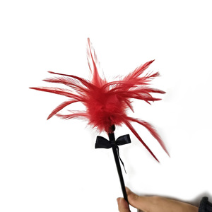 Plume rouge pour chatouiller, plume pour chatouiller pour le jeu sexuel, produits SM, jouets sexuels - Product Image 4